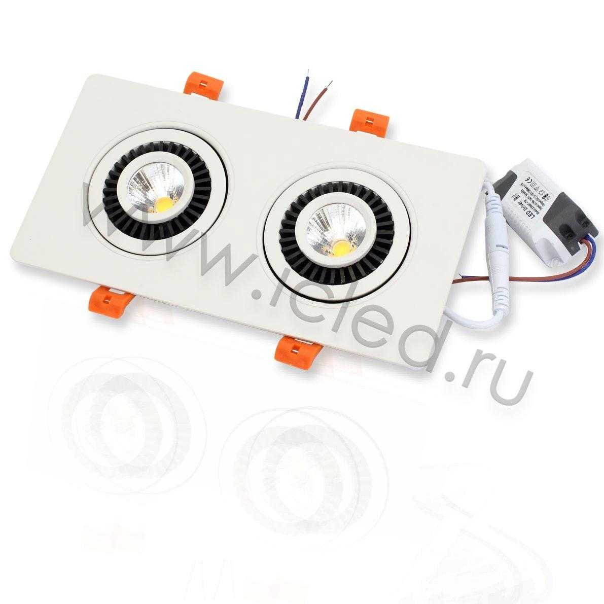 Светодиодные светильники Светодиодный светильник JH-703В-2*7W B784 (14W, white)