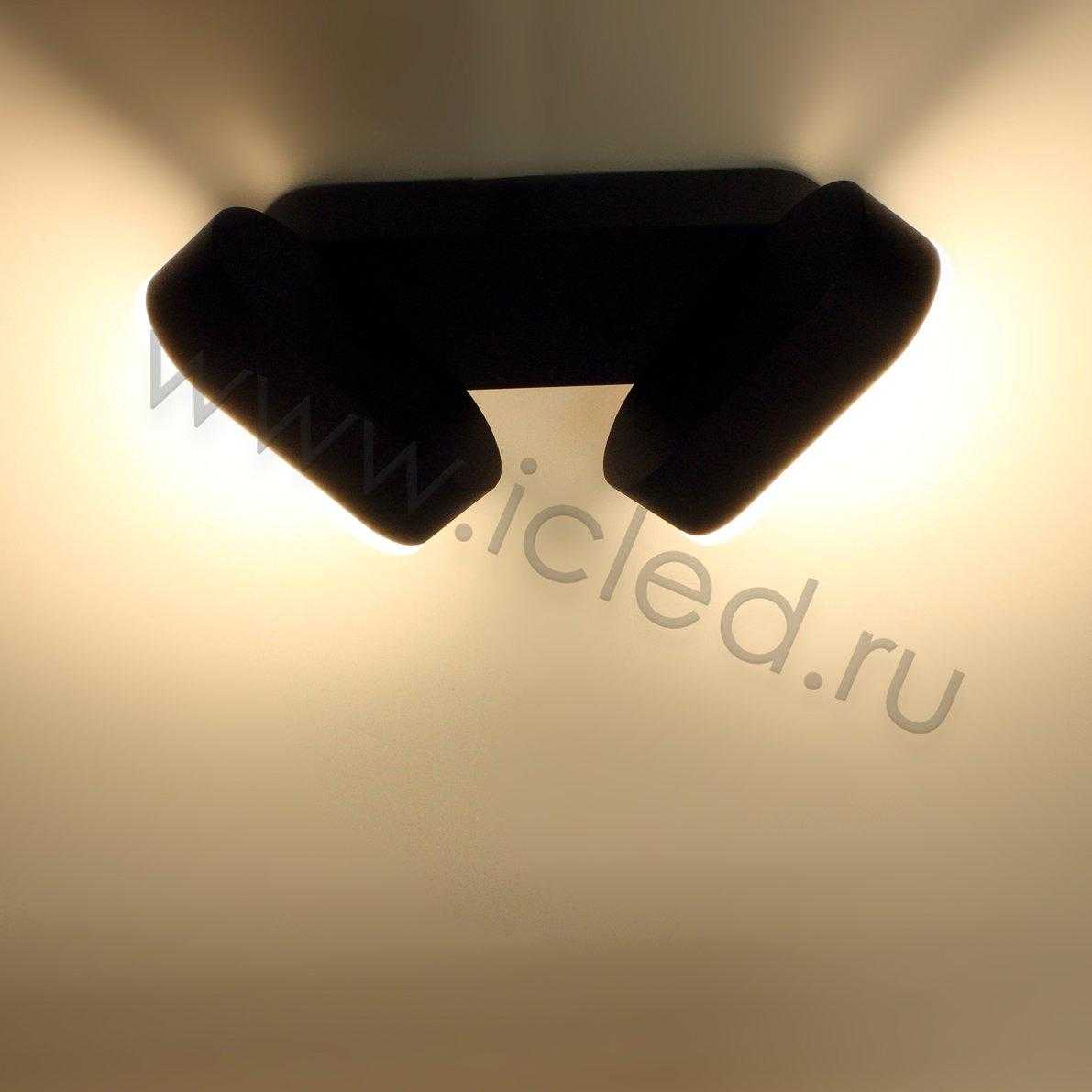 Ландшафтное и фасадное освещение Светодиодный светильник настенный 1682 UC201 (220V, 2х6W, warm white)