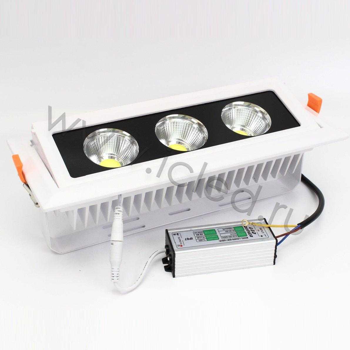 Светодиодные светильники Светодиодный светильник встраиваемый JH-DDD-20W3 VG5 (60W, 220V, white)