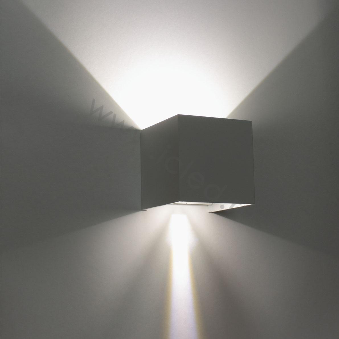 Ландшафтное и фасадное освещение Светильник настенный светодиодный JH-BD-B08 DHL29 (220V, 2х3W, белый корпус, IP65, warm white)