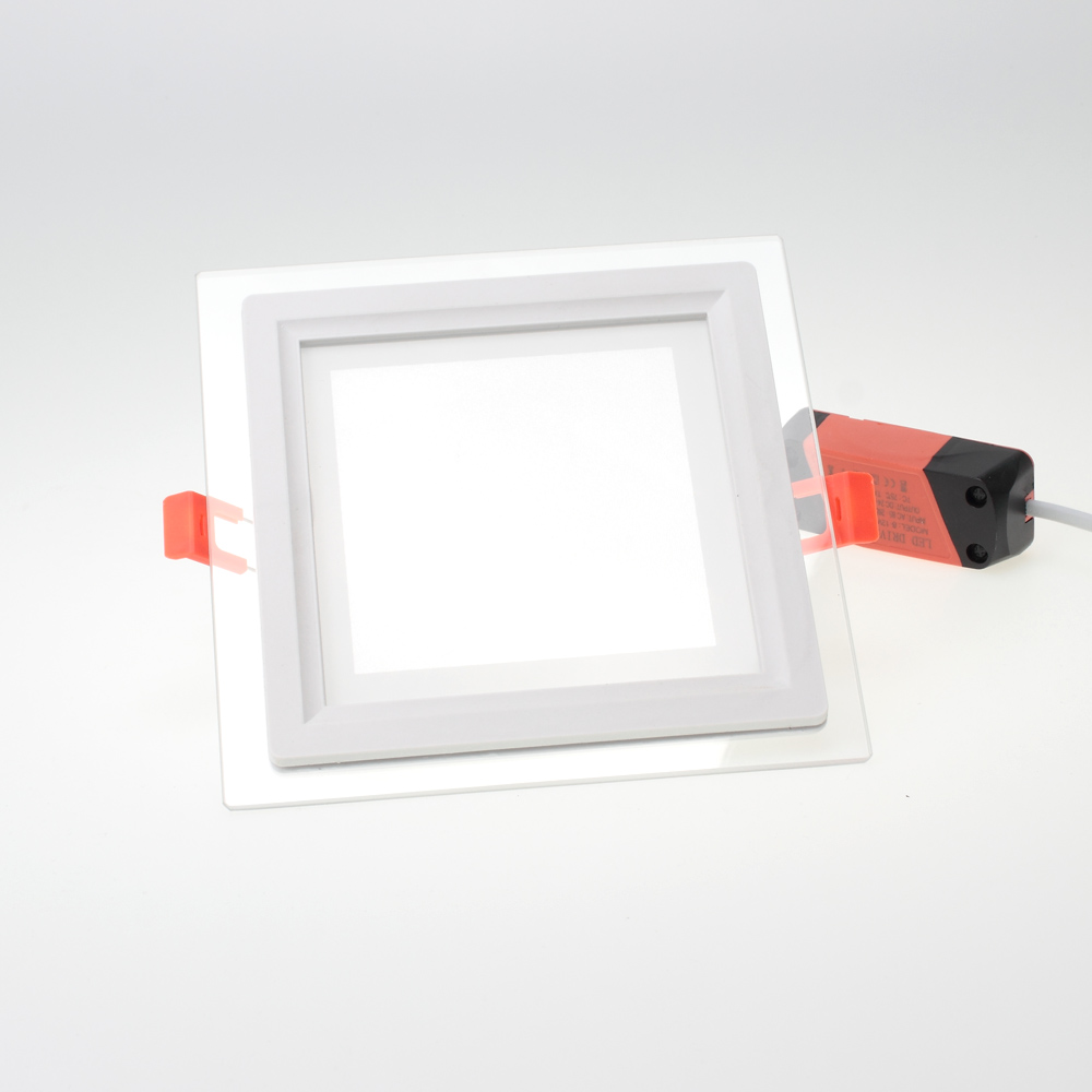 Светодиодные светильники Светодиодный светильник встраиваемый B1 (220V, 12W, day white, квадрат 160x160mm, стеклянная рамка)