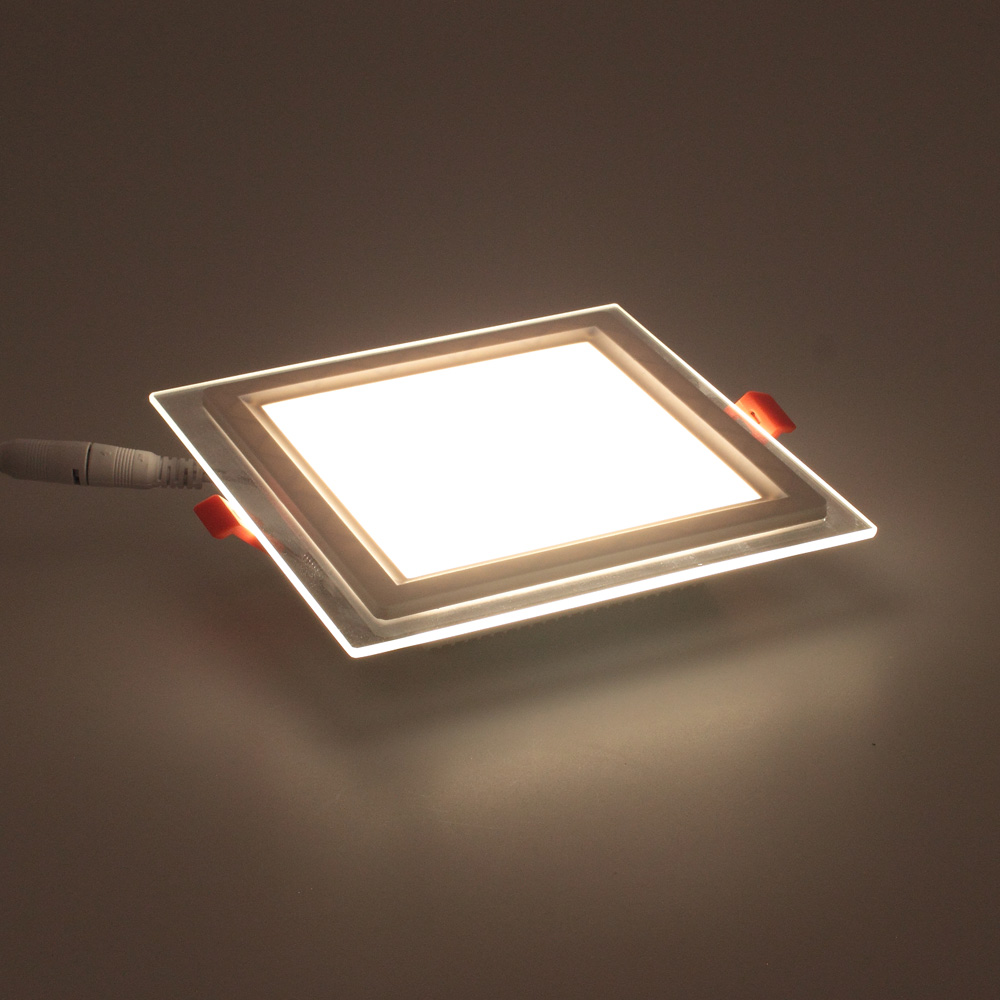 Светодиодные светильники Светодиодный светильник встраиваемый B1 (220V, 12W, day white, квадрат 160x160mm, стеклянная рамка)