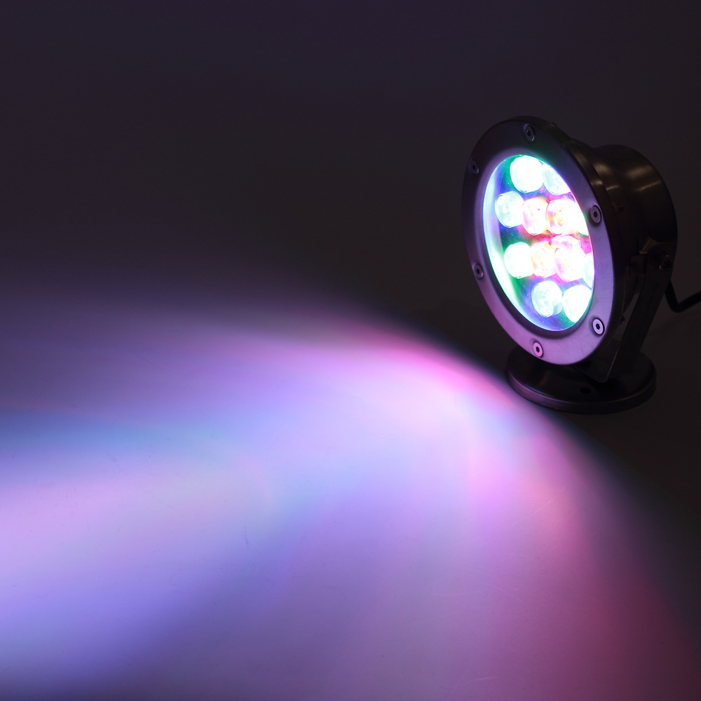 Ландшафтное и фасадное освещение Светодиодный светильник JH-MDD-Z30 UC263 (12W, 220V, пульт ИК 24кн., RGB)