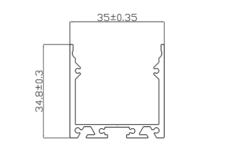 Алюминиевый профиль Алюминиевый профиль LC3535 175 (2000х35х35мм с рассеивателем)