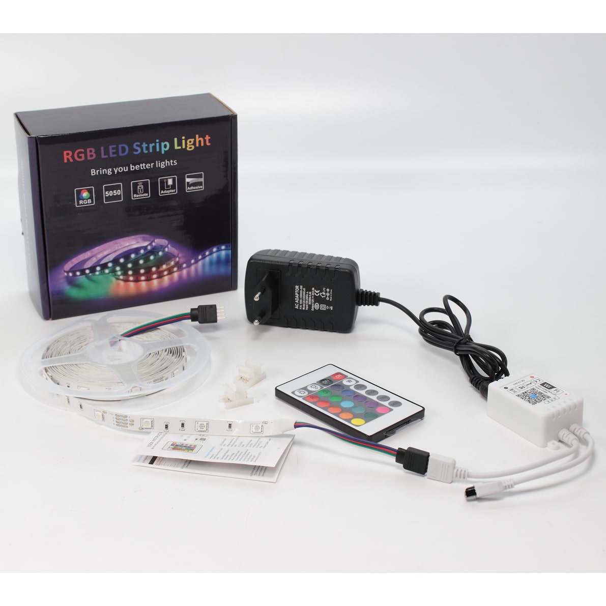 Набор светодиодной ленты 5XRGB30-A01 X11 (12V, RGB 30led/m 5m, IR, Wi-Fi, адаптер 220V, IP20)