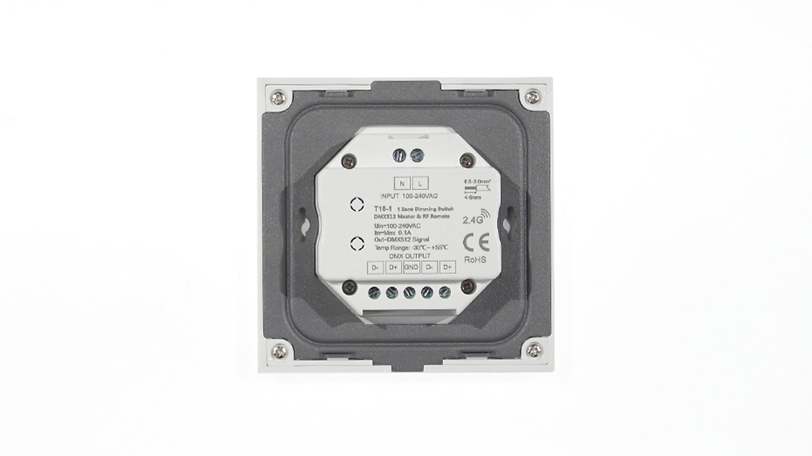 Сенсорная панель T16-1 White IC18 (220V, DIM, 1 zone, DMX512, RF 2.4GHz)