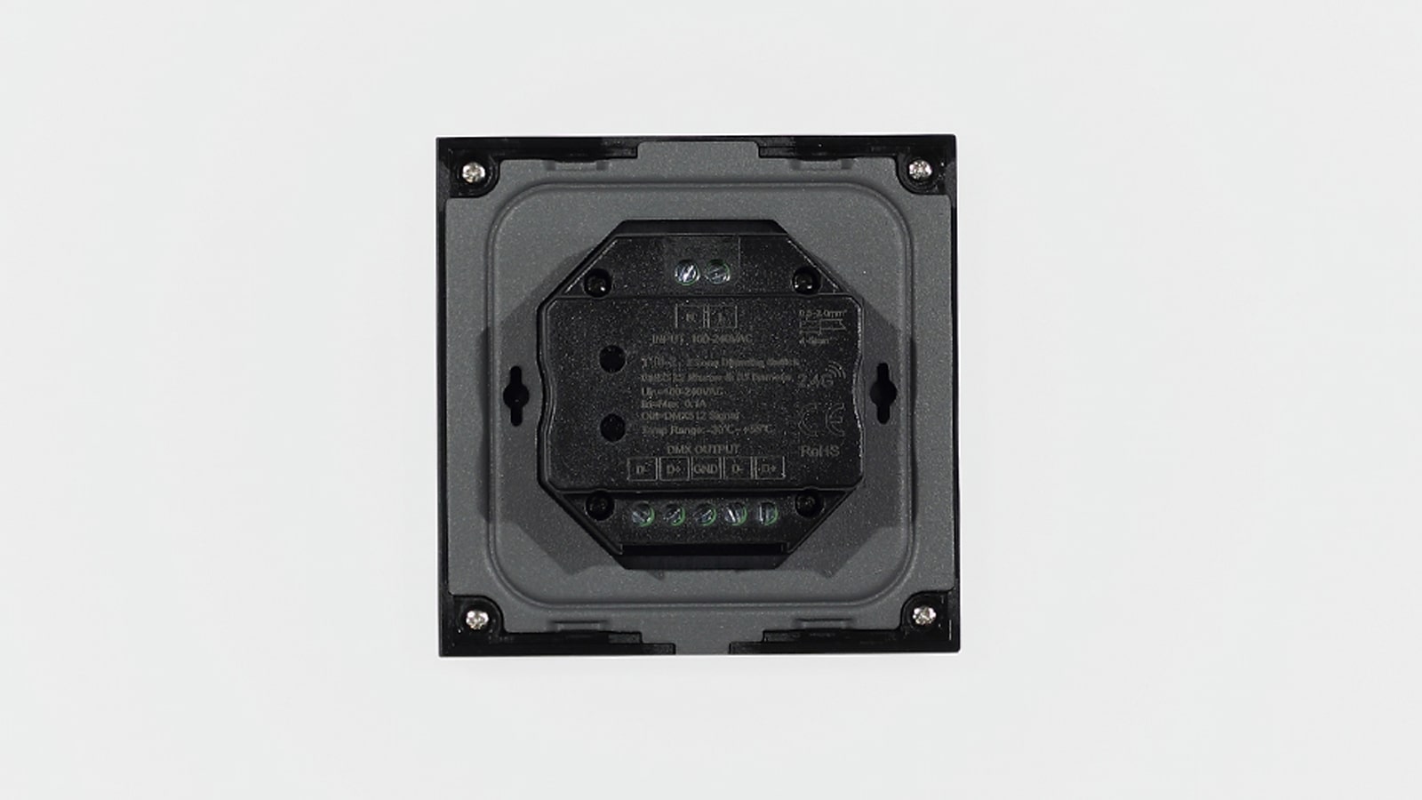 Сенсорная панель T16-2 Black IC20 (220V, DIM, 2 zone, DMX512, RF 2.4GHz)