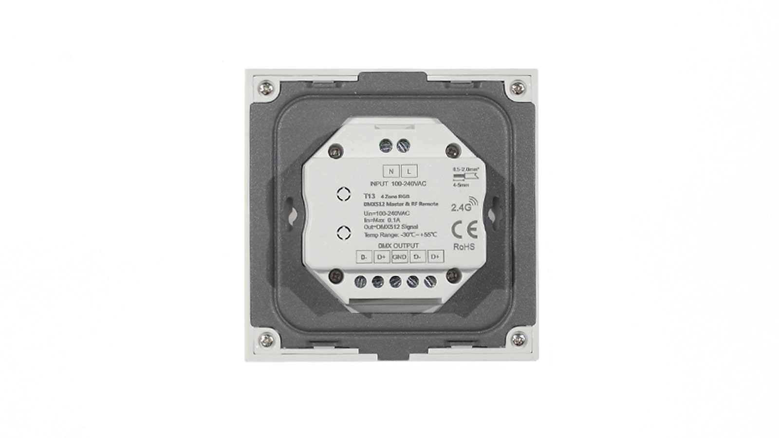 Сенсорная панель T13 White IC73 (220V, RGB, 4 zone, DMX512, RF 2.4GHz)