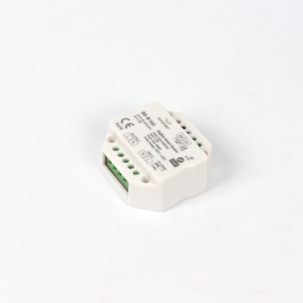 Умный выключатель SS-B(WZ) KZ10 (ZigBee, 2.4G, tuya, 100-240VAC, 1ch x 1.5A, 150-360W)