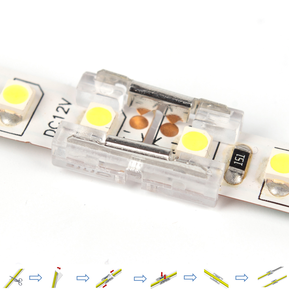 Светодиодные аксессуары Коннектор соединительный PC 8мм C50 (0-36V, 5A, IP20) Icled