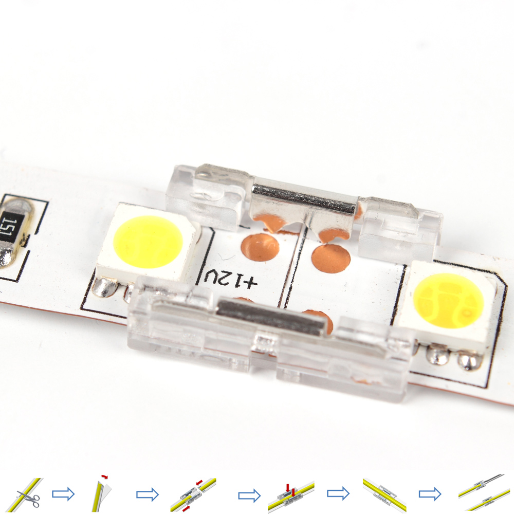 Светодиодные аксессуары Коннектор соединительный PC 10мм C53 (0-36V, 5A, IP20) Icled