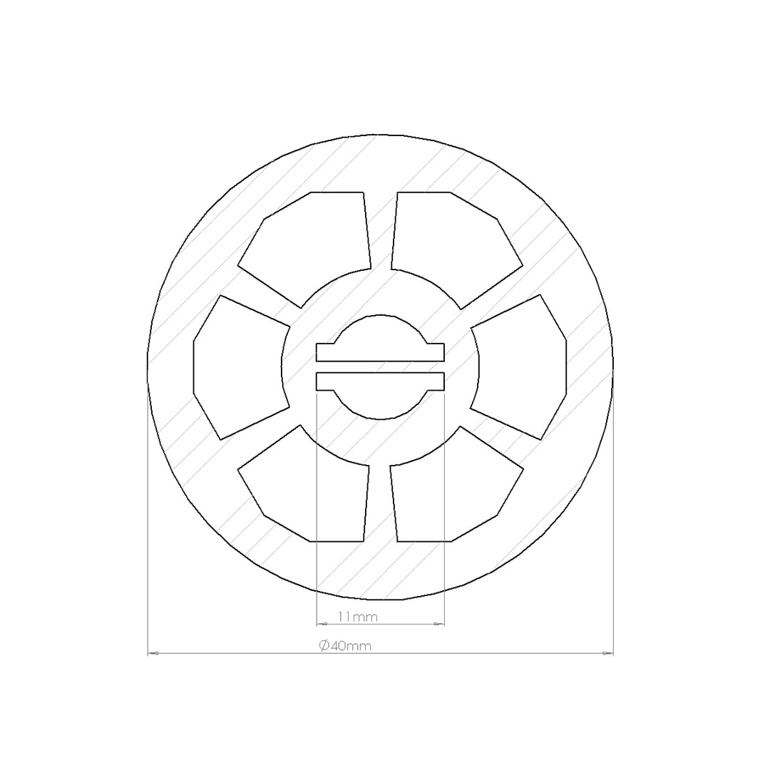 Силиконовая оболочка T40D S400 (D40mm, pcb 2x10mm)