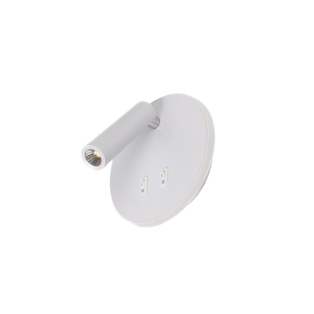 Светодиодные светильники Светильник светодиодный прикроватный C05 SN2 (220V, 3W+7W, day white, белый корпус)