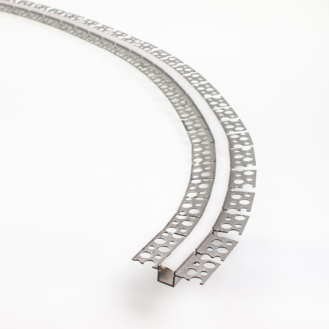 Алюминиевый профиль Алюминиевый профиль 3D встраиваемый в гипсокартон 627 (1500x52,5/12,5x13 мм с рассеивателем)