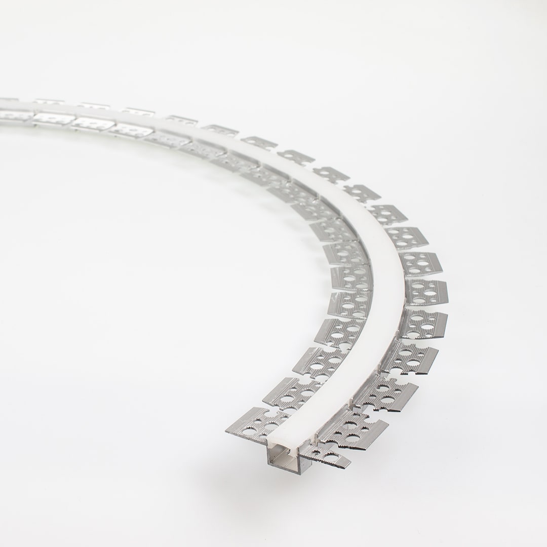 Алюминиевый профиль Алюминиевый профиль 3D встраиваемый в гипсокартон 628 (1500x55.5/15,5x13 мм с рассеивателем)