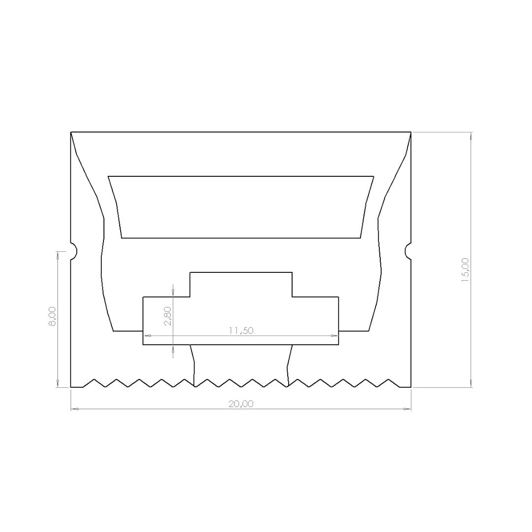 Cиликоновая оболочка T2015 S91 (20*15mm, pcb 10mm)